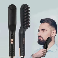 Kit de brosse chauffante pour barbe électrique, lisseur de cheveux, lissage rapide pour hommes, peigne électrique pour cheveux 1