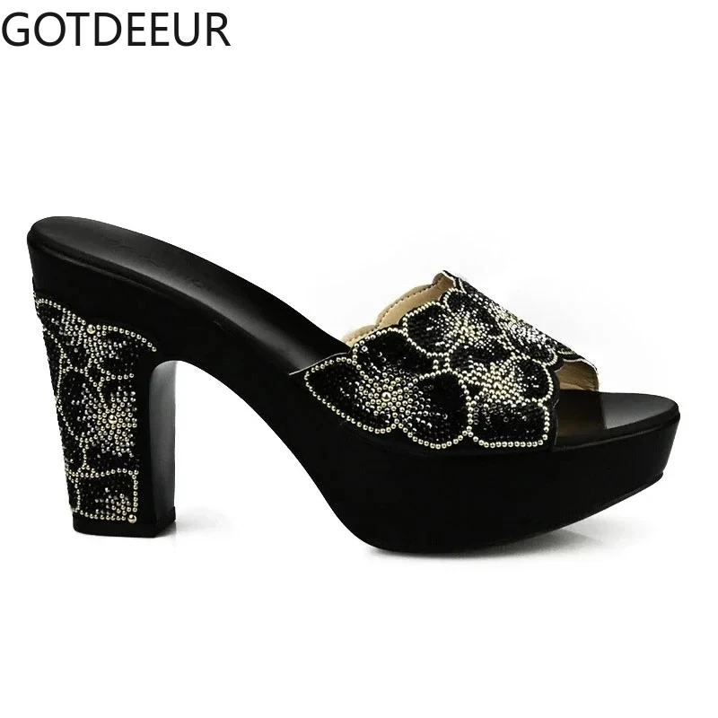 

Новинка, женские сандалии в итальянском стиле, туфли-лодочки на платформе и высоком каблуке, свадебные туфли для невесты