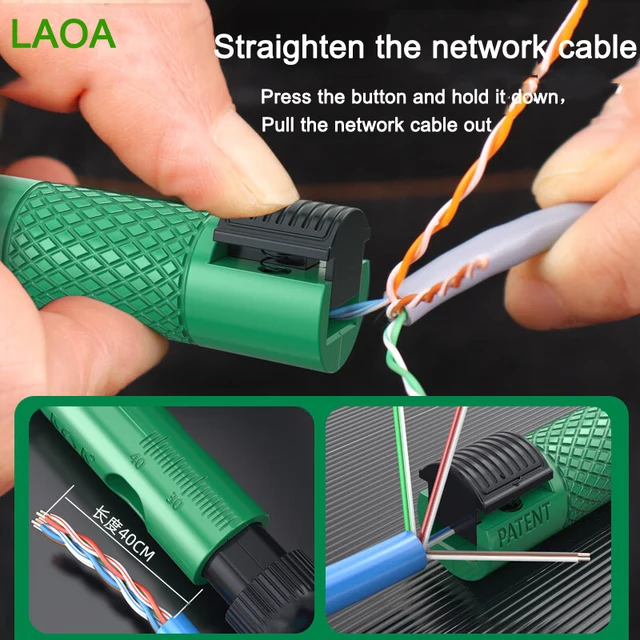 LAOA Lisseur de câble réseau professionnel de type stylo, super cinq, six ou sept types de séparateur de câble réseau 1