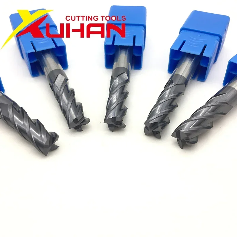 Carbide End Mill HRC50 Coated 4 Flutes 1-12mm Alloy Carbide Steel Milling Cutter for CNC Machining Cutting Tools