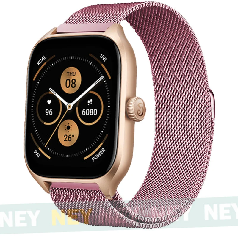 Milanese Loop Metal Bracelet for Smartwatches - Adjustable 20mm/22mm Strap