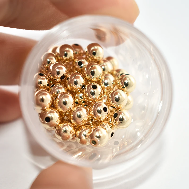 14K Gold Filled Round Seamless Bead Gold Beads Jewelry Making Handmade DIY Accessories Jewelry Findings Seed Beads beads charms bead jewelry making beads jewelry charm bead loose beads
