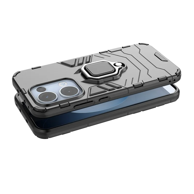 Shockproof Armor Metal Ring Phone Case with Magnetic Car Holder