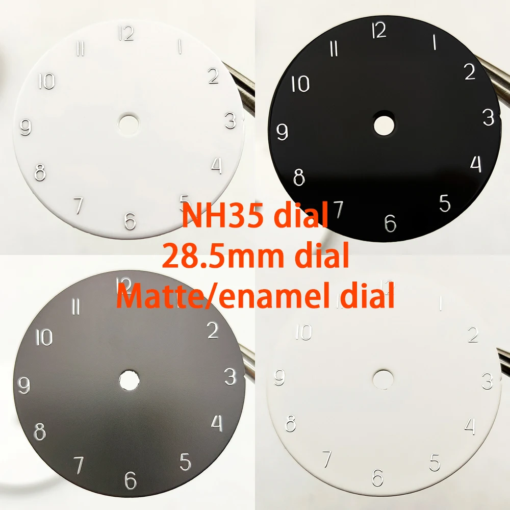 28.5mm Silver Reflective Arabic Numerals Dial with Customized Logo