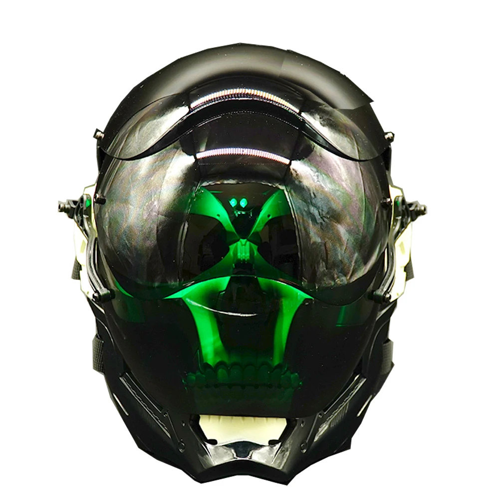 

Anime Devil Knight Cyber Cosplay Punk Masks Helmet Hats Motorcycle Motobiker Moto Mask Funny character Equipment items Game