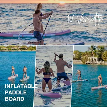 Inflatable Paddle Board with Stable Wing and Durable SUP Accessories, 10’ Inflatable Stand up Paddle Boards for Adults & 5