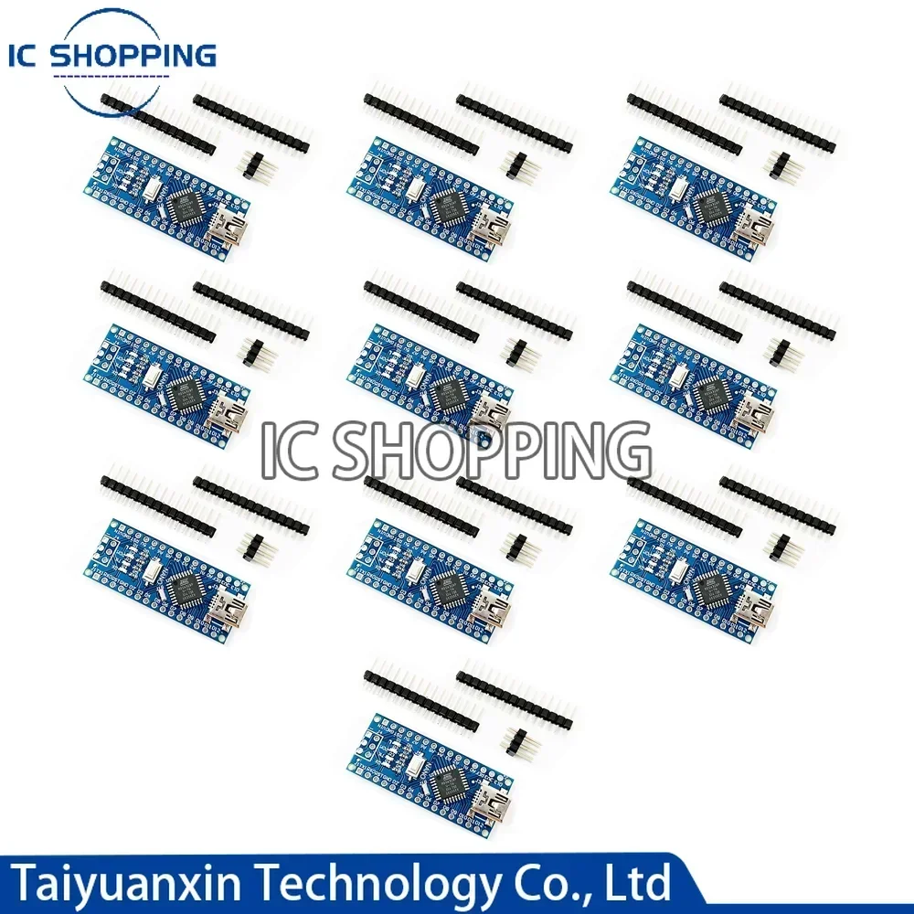10PCS Nano V3.0 Microcontroller Board for Arduino with CH340 USB Driver ...