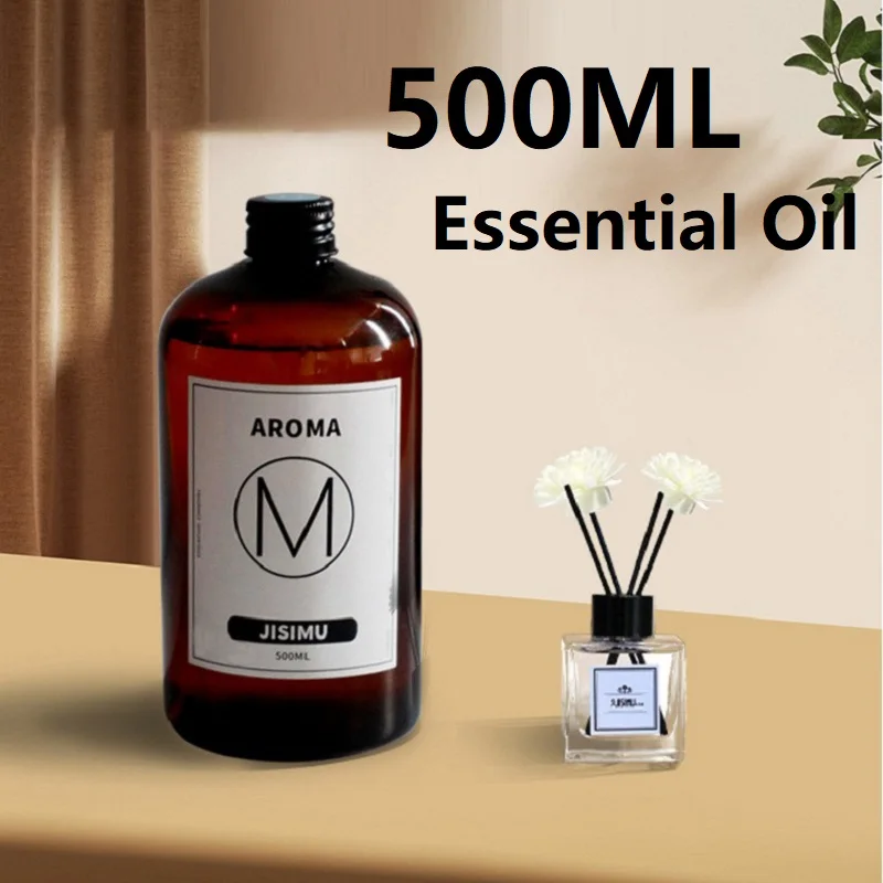 500ml Aromatherapy Essential Oil Supplement Large Capacity Fragrance Essential Oil Large Bottle Durable Air Purifying Perfume