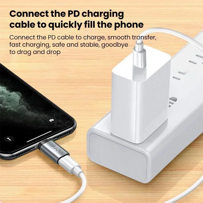 PD20W Fast Charging USB C Female to Lightning Male Adapter Lightning Female to Type C Male Adapter Converter ios and Android