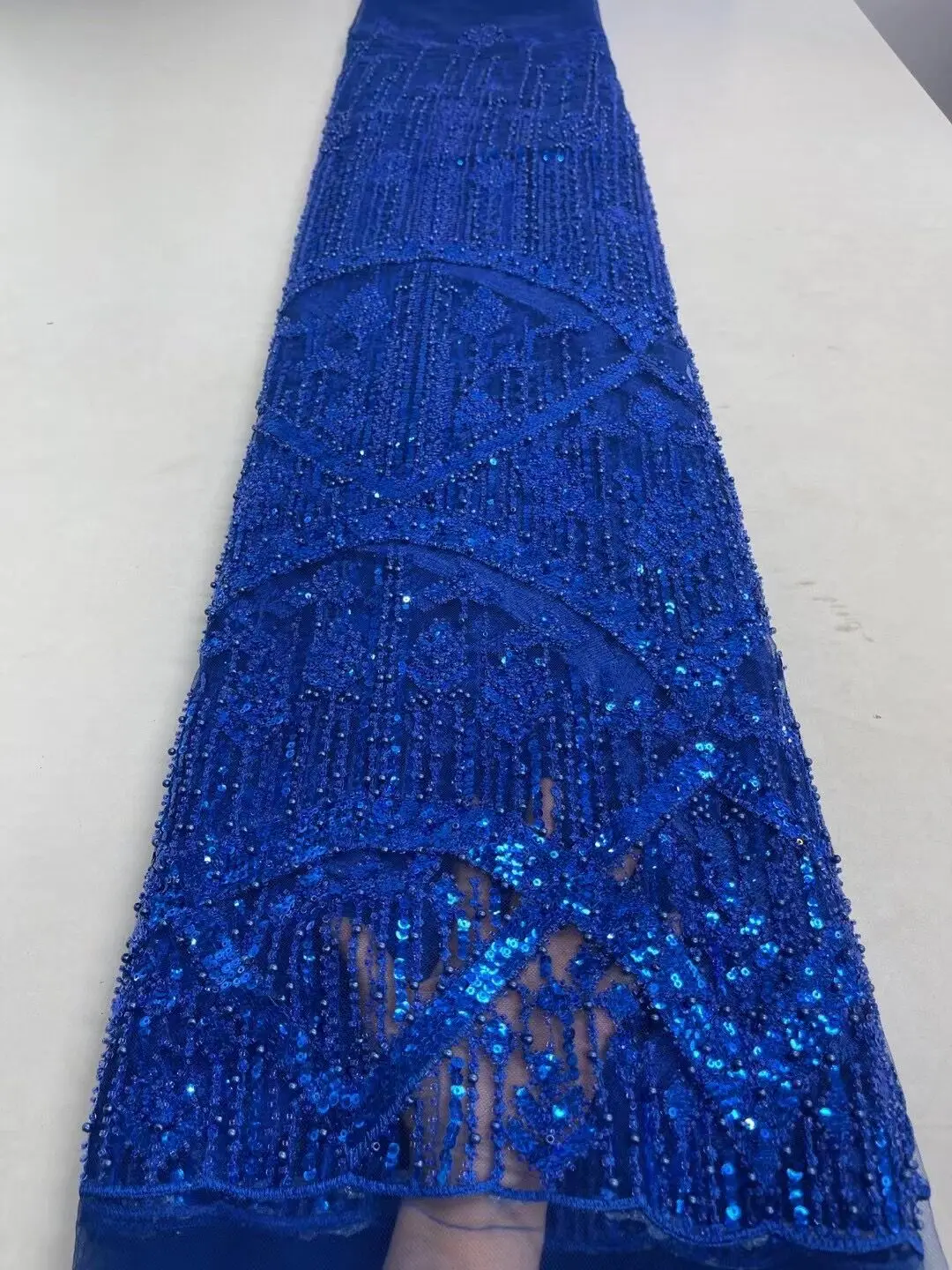 

Тяжелые блестки, тюль, кружевные ткани-12196811, Высококачественная нигерийская кружевная ткань с вышивкой бисером