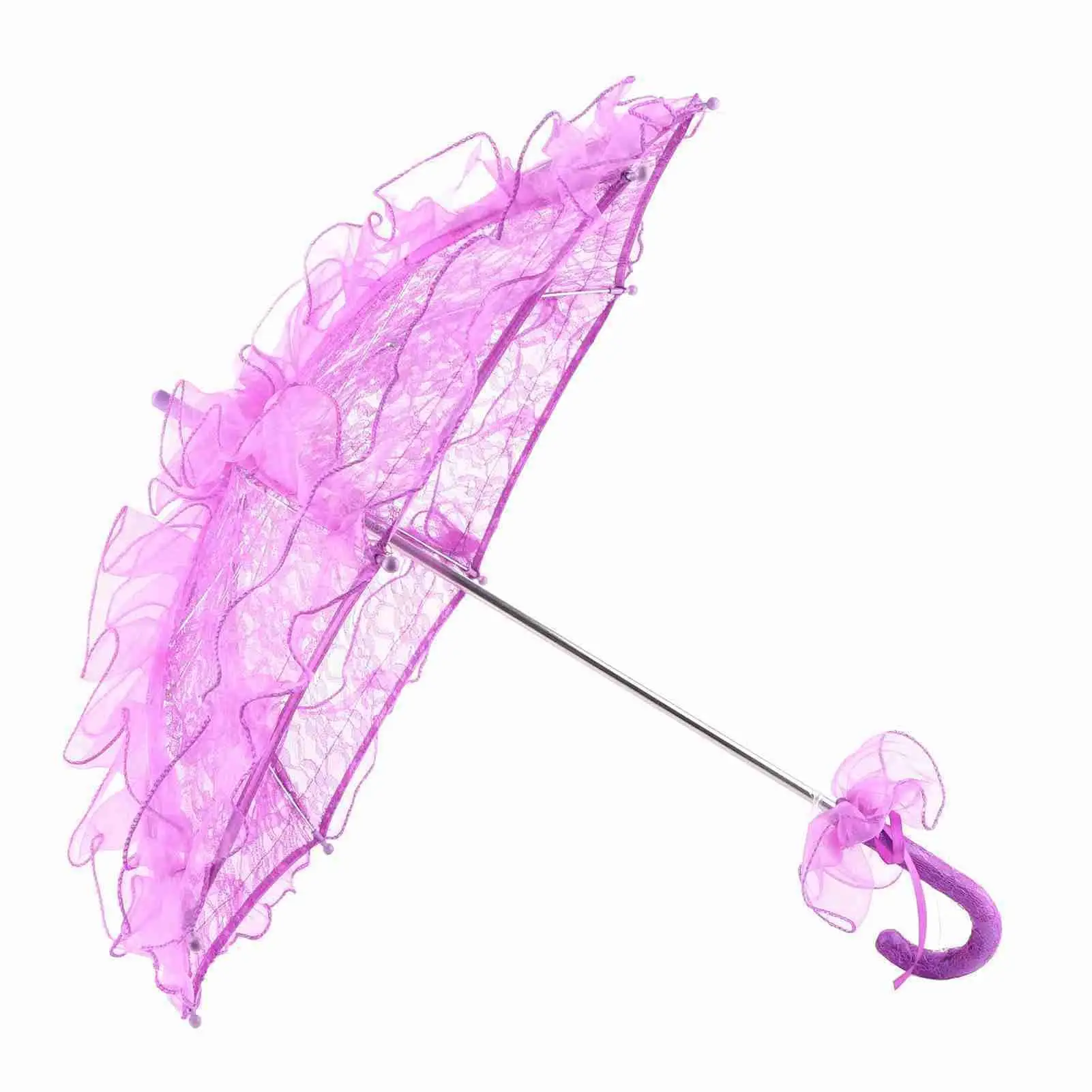 Elegant Lace Umbrella for Weddings &ndash; Bridal Cotton Photography Prop for Parties & Dances