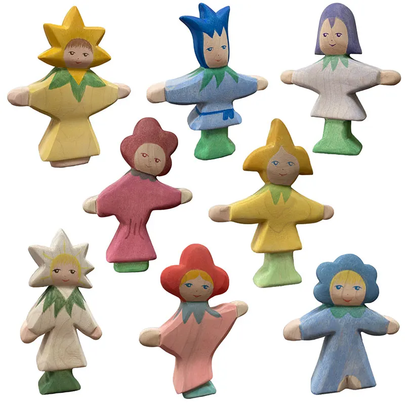 

Flower Children Figures Waldorf Toys Kids Open Ended Play Toys Handmade Wooden Toys Fairy Tale Figures Baby Montessori Activity