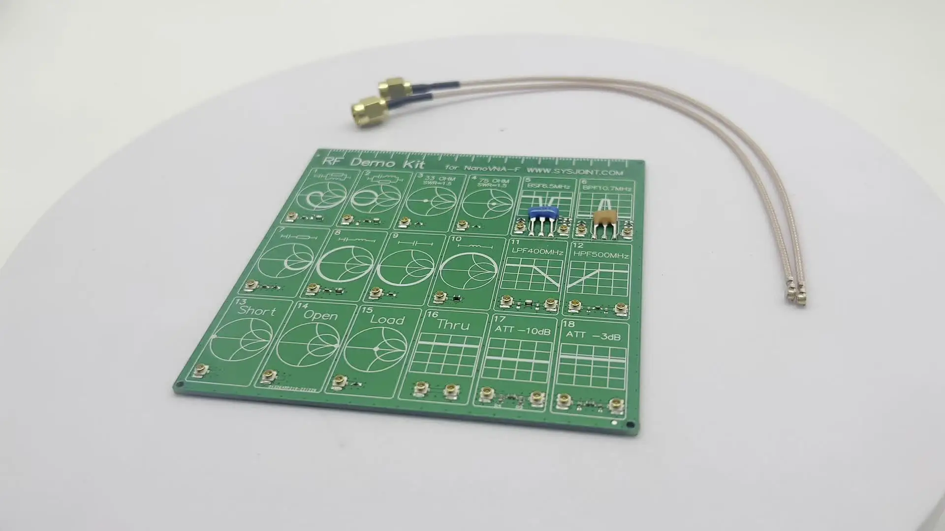 NanoVNA HF-Testboard – RF Demo Kit Mit Filtern, RLC-Schaltungen Und Dämpfung Für Vector Network Analyzer