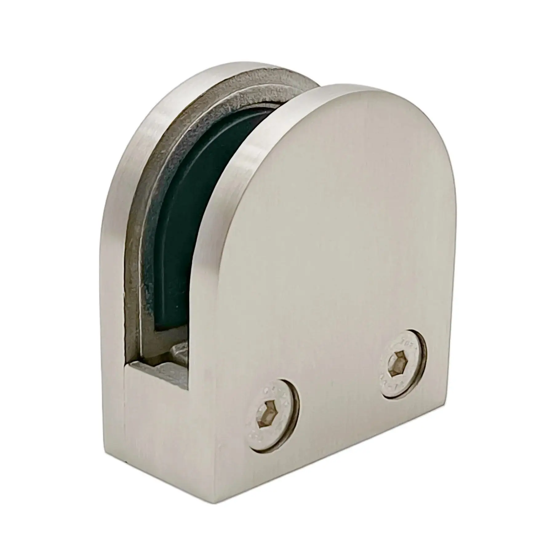 8-12 mm Glass Clamps Stainless Steel 316 Glass Bracket with Flat Back for Balustrade Staircase Handrail Satin Polish