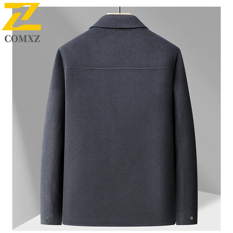 COMXZ Warm Winter Padding Minimalist High Quality Work Wool Jacket Business Trip Office Lightweight Quilted Jacket Mens Clothing