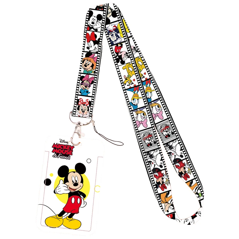 Vertical Card Holder Disney Mickey MouseDaisy Duck Certificate Holder Neck Strap Keychain ID Access Rope Strap 6