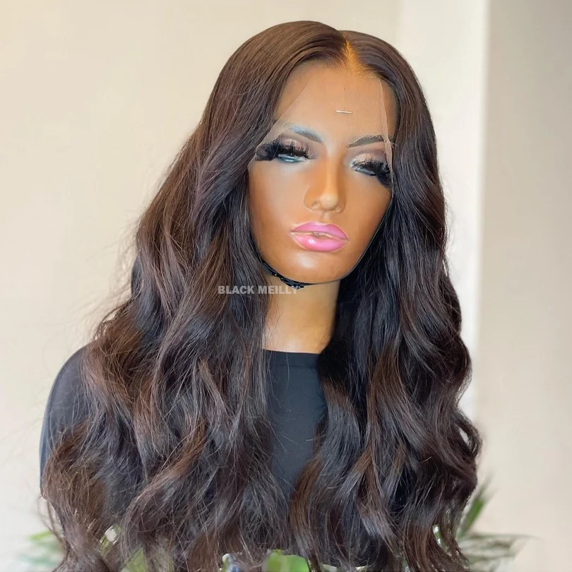 Peruvian Wavy Silk Base Full Lace Human Hair Wigs with Baby Hair 100% Human Wavy Wig with Silk Top For Women
