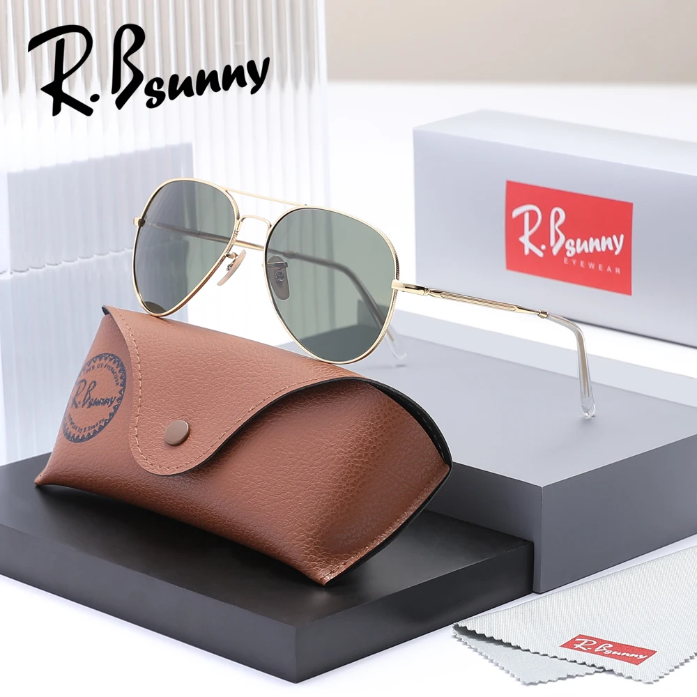 RBsunny Classical Pilot Alloy Sunglasses Men Women Vintage Driving