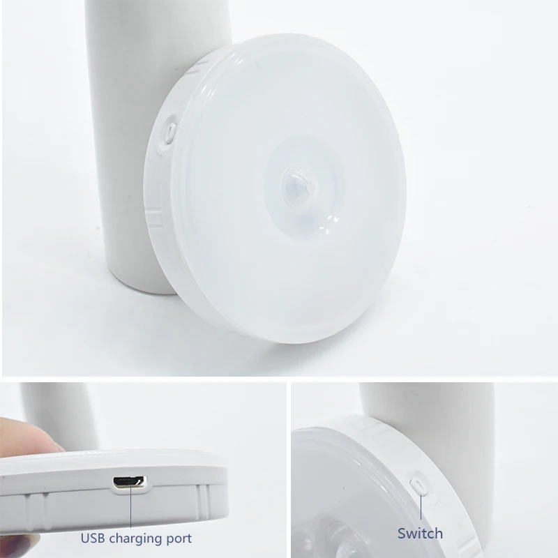 Motion sensor light,led night light,led motion sensor light,led cabinet light,under cabinet light,cabinet lights,led cabinet lights,motion sensor lights 500mah USB Recharge Led Under Cabinet Light Remote Control Magnet Wall Lamp Motion Sensor Night Light For Home Bedroom Wardrobe