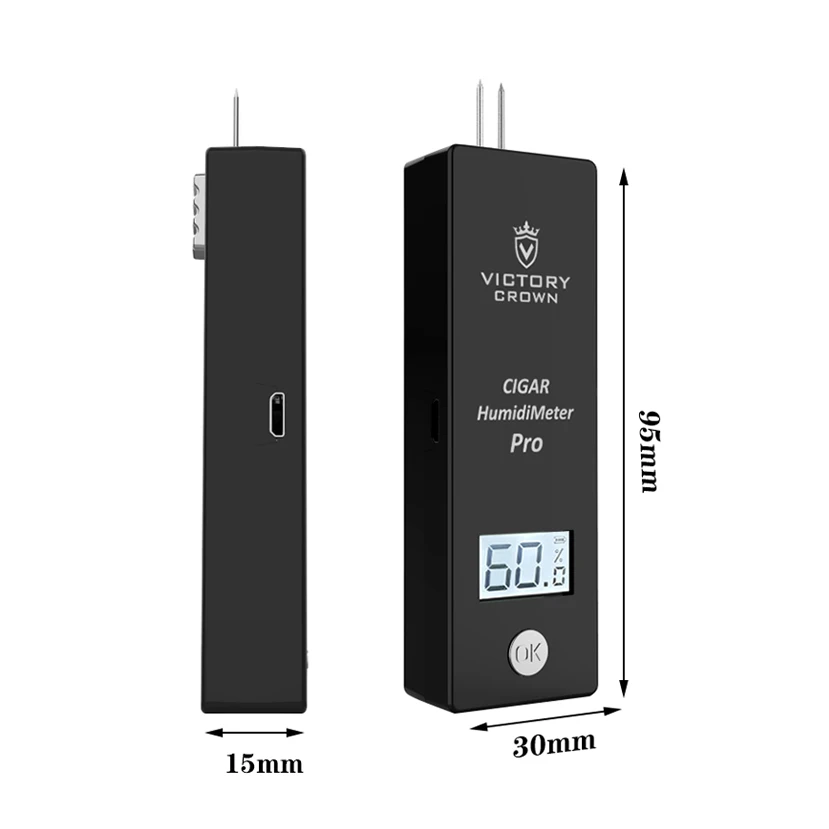 2024 New Cigar Hygrometer Digital Tool for Monitoring Cigar Humidity Levels Cigar Accessories 6
