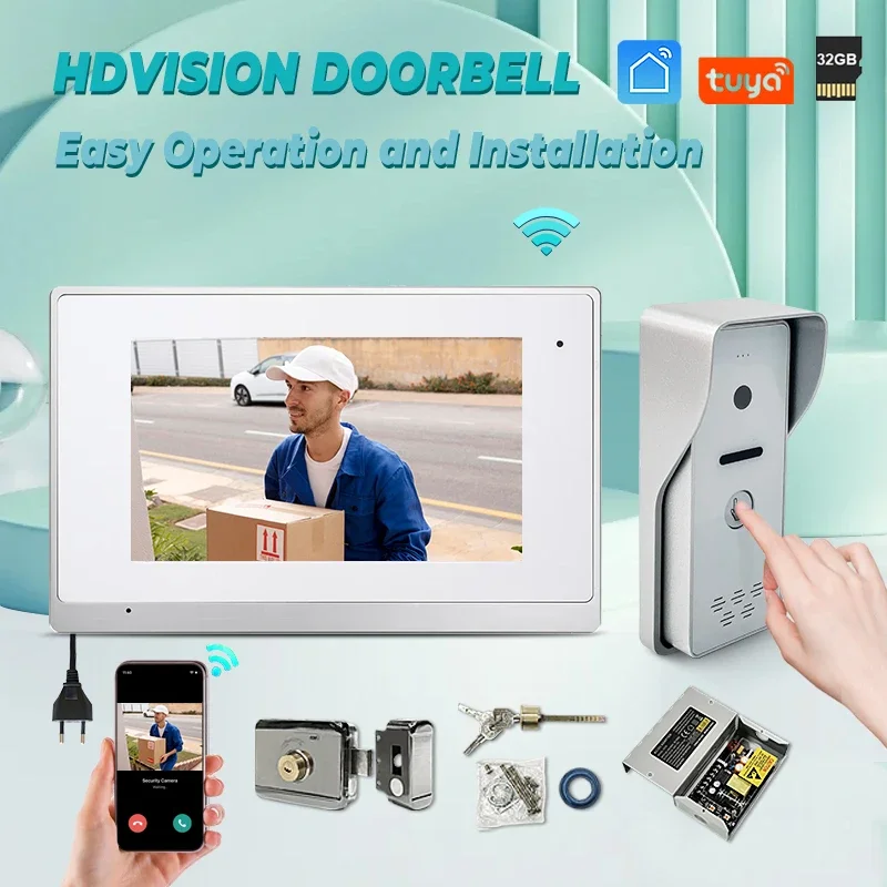 

New Stock Arrival Remote monitored multiunit video intercom system apartment door phone supplier wifi tuya night vision