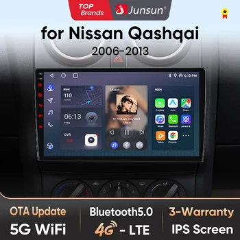 Junsun-Radio con GPS para coche, reproductor con Android, CarPlay inalámbrico, 4G, LTE, IA, Navi, BT, DSP, RDS, FM, para Nissan Qashqai J10, 2006, 2007, 2008, 2009-2013 1