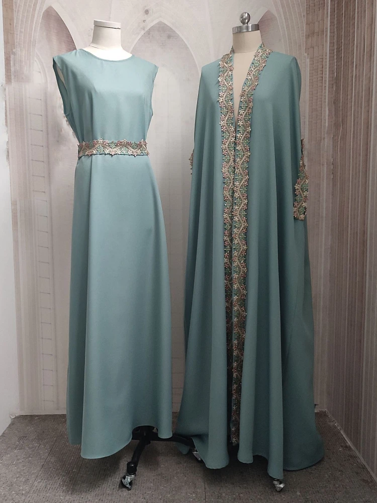 Autumn Morocco Dress Muslim Women Embroidery Abaya India Abayas