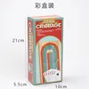 Wood Cribbage Board Game Classic 3 Track Cribbage Board With 9 Cribbage Pegs Portable Card Board Game For Adult Indoor & Outdoor 2