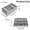 2/3 Tier Drawer Organizer Storage Tray Expandable Drawer Organizer Plastic Multi Level Folding Desk Jewelry Storage Organizer 6