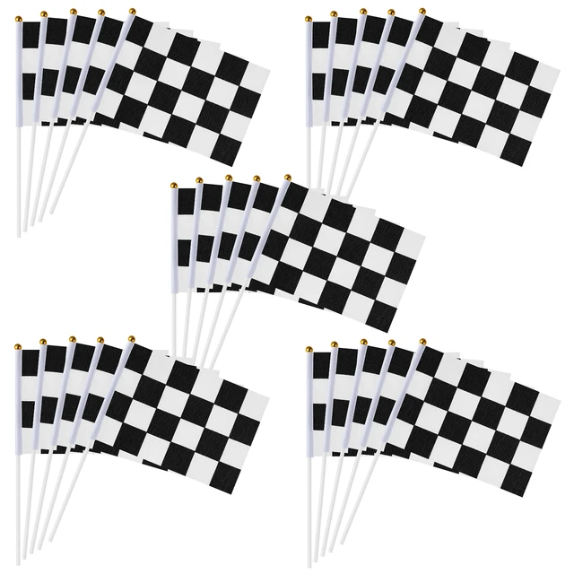 Buy Black & Yellow Chequered Flags  Black & Yellow Check Flags for sale at  Flag and Bunting Store