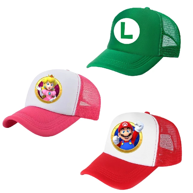 Super Mario Bros. Cappello a rete principessa pesca personalità cartone  animato per bambini protezione solare parasole traspirante cappello carino  regalo all'ingrosso - AliExpress