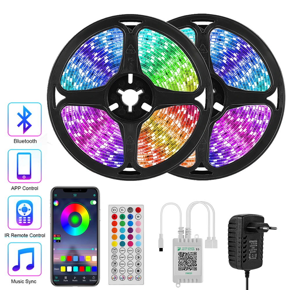 RGB-Лента светодиодная с поддержкой Bluetooth 5050 диодов 12 В |