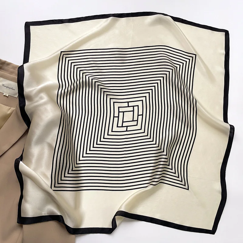 100% Mulberry Silk Square Scarf for Women