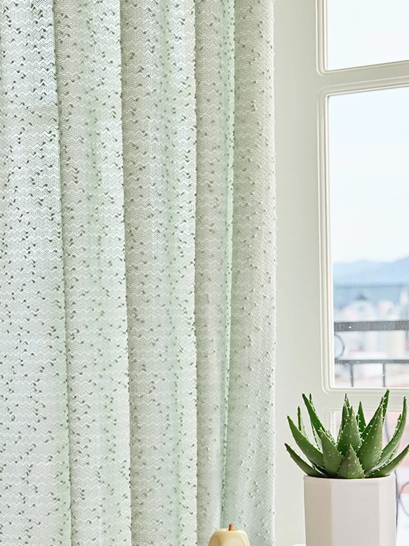 Advanced Green Fragrant Wind Yarn 1PC Curtains for Living Room  Curtains for Bedroom 3
