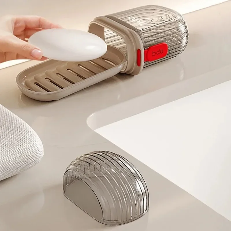 Portable Soap Dish Sealed Storage Box Waterproof Travel Home Bathroom Soap Box Camping Portable Storage Soap Box