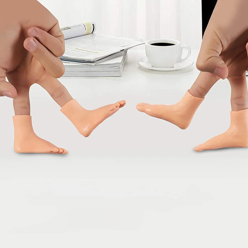 카빌락 마니킨 손가락 발 어린이 인형, 고무 작은 작은 왼쪽 미니 노벨티, 재미있는 이야기 말하기 교육