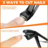 Sheeamy 2024 Clippers for Thick Nails for Seniors Angled Head Large German Toe Nail Clippers Heavy Duty Nail Clippers 6
