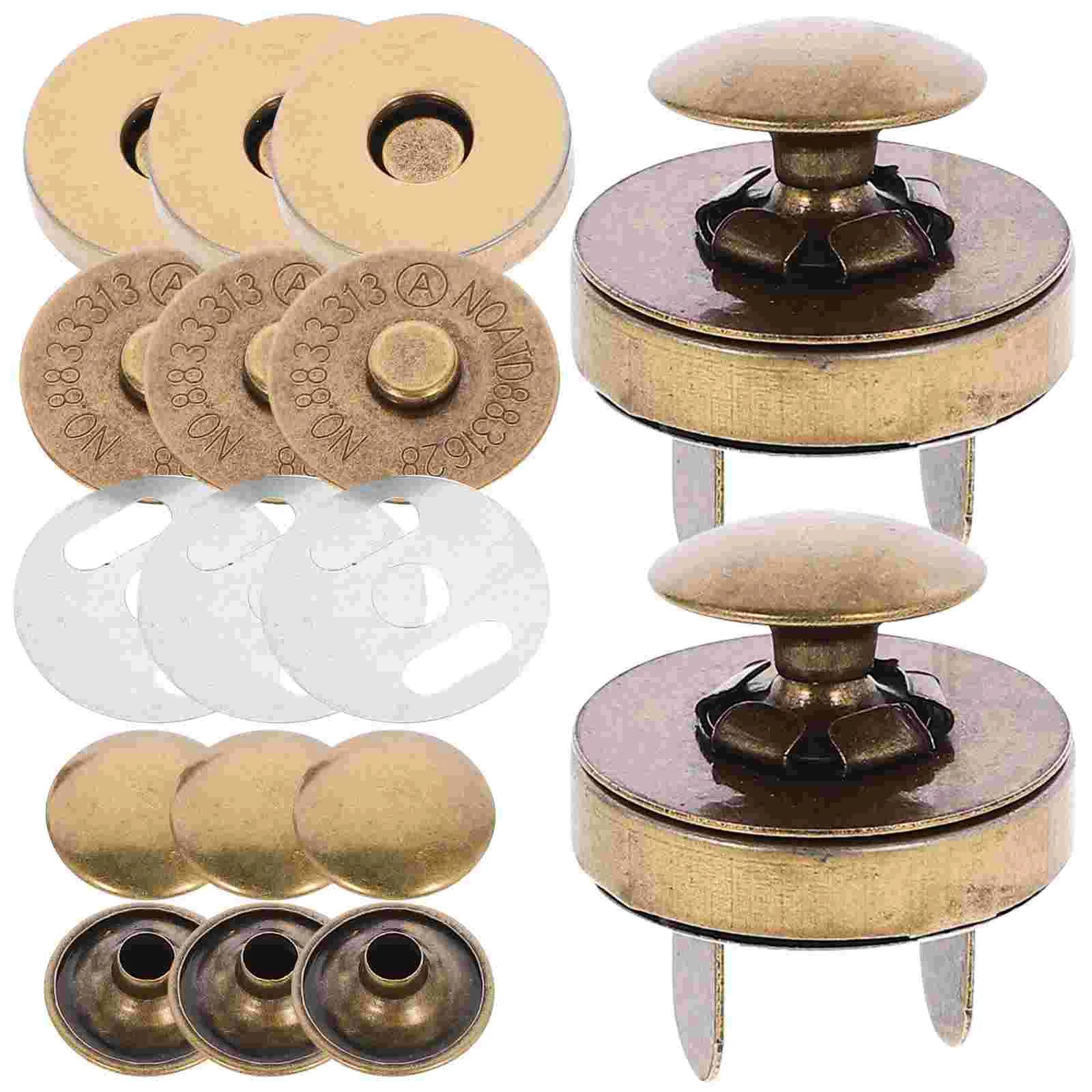 

Snap Buttons Metal Snaps for Clothing Magnetic Round Magnets Small Bulk Accessories
