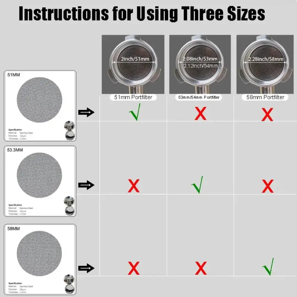 فلتر قهوة اسبريسو معدن 58مم