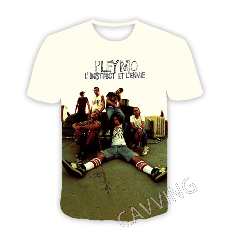 pleymo プレイモ　rock Tシャツ　Lサイズ CAVVING 3D Printed Pleymo Band Casual T-shirts Hip Hop T Shirts