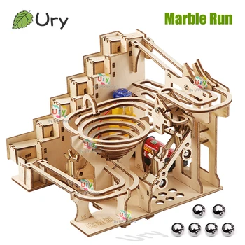 3D Wooden Marble Run Puzzle – Electric Staircase Track 1