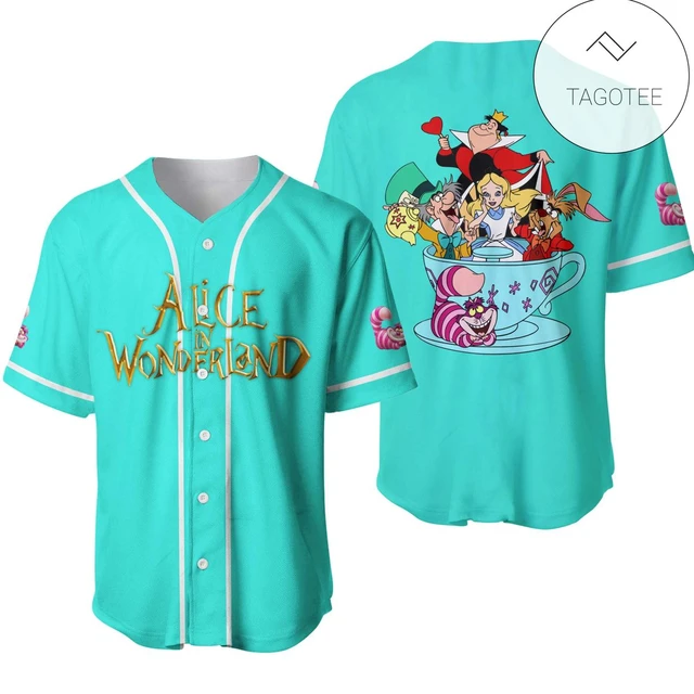 Disney Baseball shirt Alice In Wonderland Disney Women's Gift Baseball  Jersey