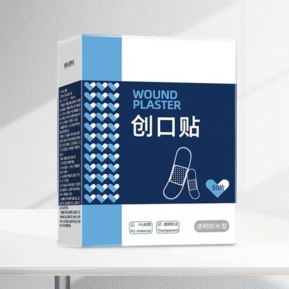 Band Aid Dressing 50/120Pcs Transparent Waterproof Adhesive Bandages For Sports Bathing Protective First Aid