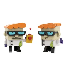 

Moc Animation Dextered Lab Brickheadz Classic Animation Characters Building Blocks Assembled Model Children Toys Gift