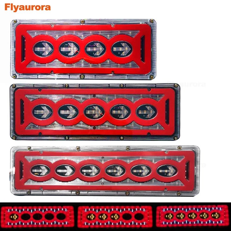 

24V Universal Truck Lorry Caravans Campers Rear Tail light Led Trailer Taillights Flow Steering Brake Reversing Traffic Fog Lamp