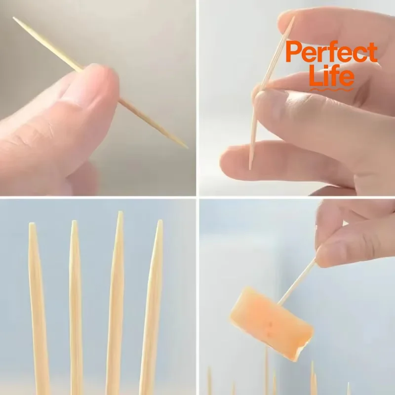 Disposable Double Headed Toothpicks 1000PCS Natural Bamboo Floss Home Kitchen Restaurant Hotel Portable Teeth Cleaning Tool