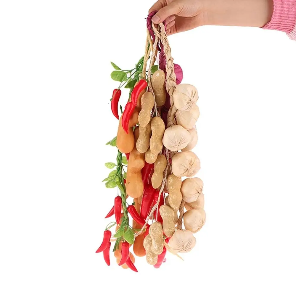 1Bunch Colorful Simulation Foam Vegetables Hanging Fake Corn Hanging Artificial String Photography Props