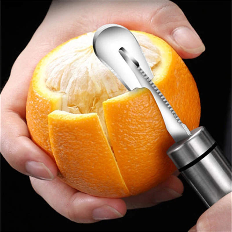 Stainless Steel Orange Grapefruit Peeler Practical Fruit Knife Vegetables Peeling Cutter Opener Skinning Kitchen Supplies