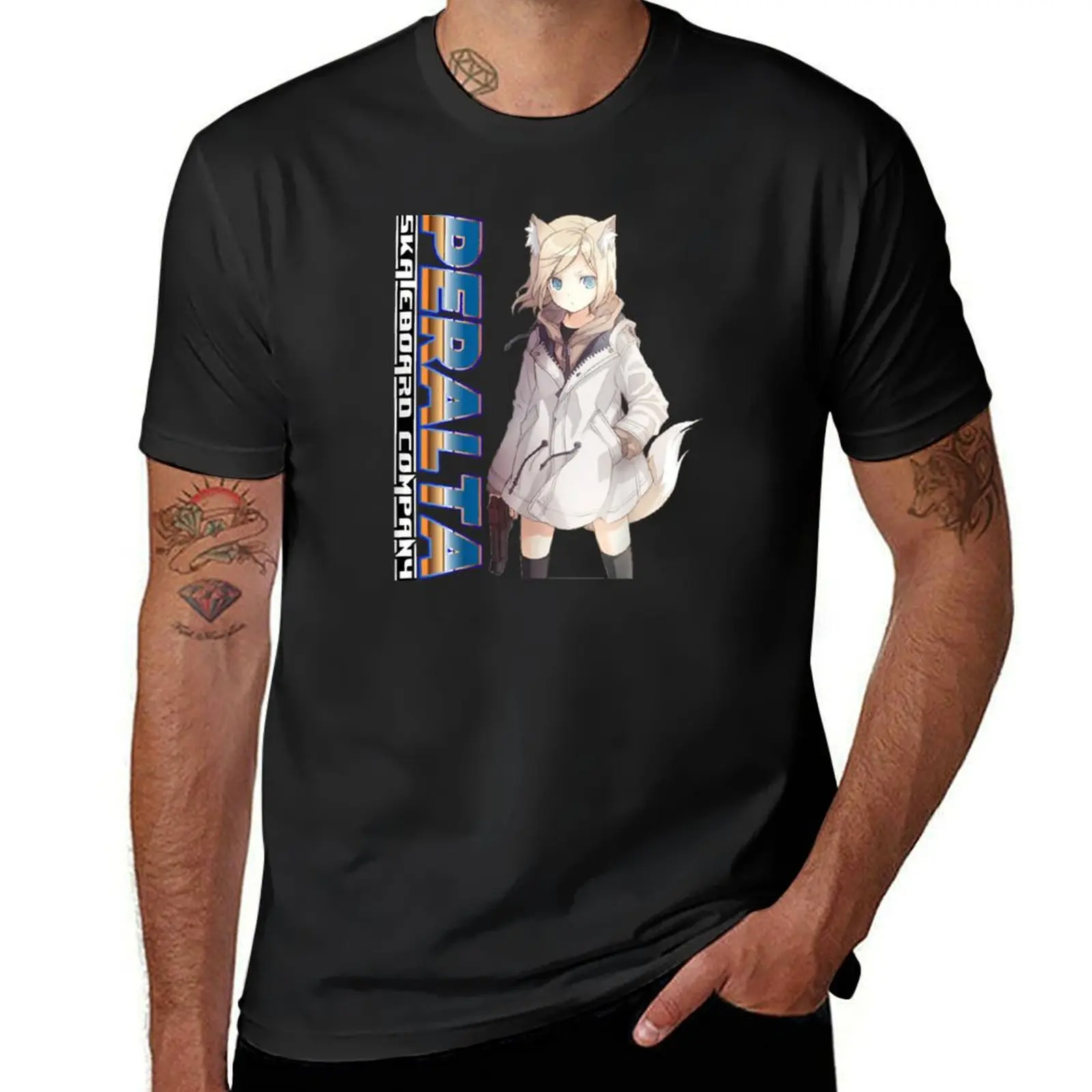 

Japanese Anime Retro Anime Girl with Gun Kawaii T-Shirt Aesthetic clothing customizeds cute tops blacks t shirts men