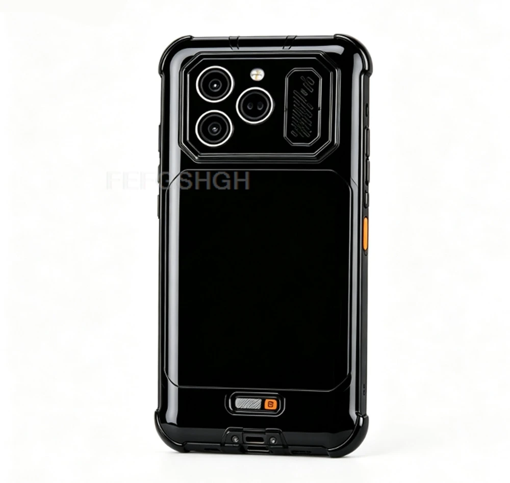Rugged Silicone Phone Case with Back Ring Holder and Stand
